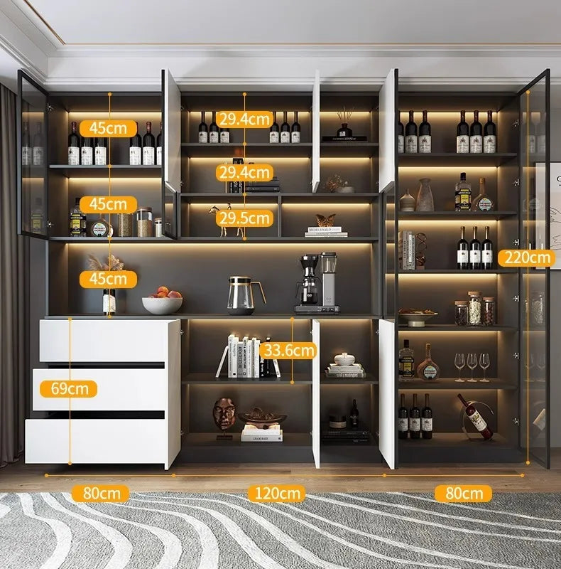 Bar Cabinet Luxury Whiskey Showcase Wine Decoration Antique Furniture Nordic Full Kitchen High End Drinks Wall Vitrine Hanging