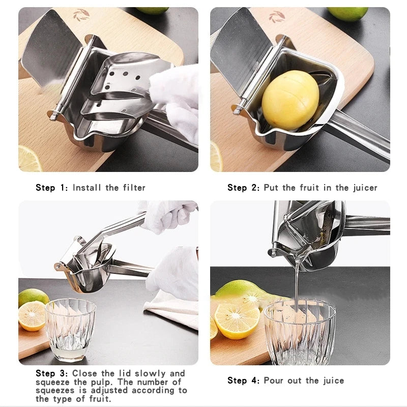 Manual Juice Squeezer Hand Pressure Juicer Pomegranate Orange Lemon Sugar Cane Juice Kitchen Bar Fruit Multifunctional Tools