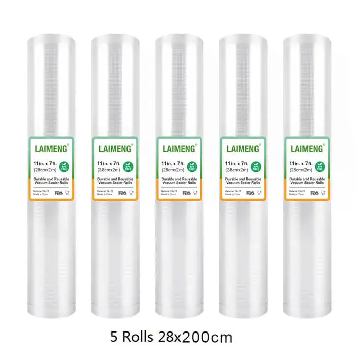 LAIMENG 5 Rolls Sous Vide Vacuum Rolls For Vacuum Bag Sealer For Food Storage Roll Vacuum Bag for Vacuum Packaging Machine R129