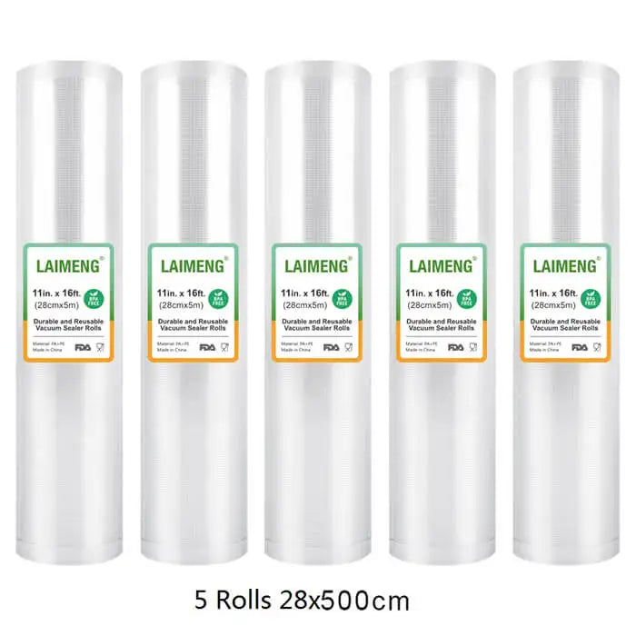 LAIMENG 5 Rolls Sous Vide Vacuum Rolls For Vacuum Bag Sealer For Food Storage Roll Vacuum Bag for Vacuum Packaging Machine R129