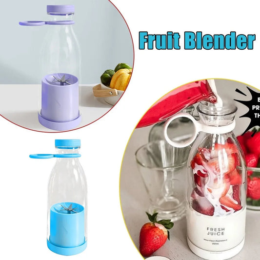 USB Charging Portable Mini Juice Blender Cup Electric Rechargeable with 6 Blades Bottle Design for Travel Office Home Use