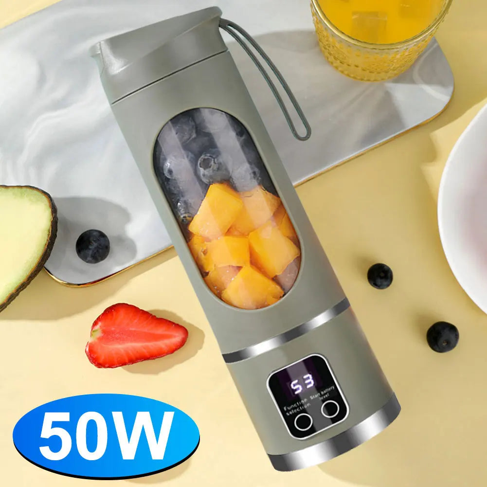 Mini Portable Blender Electric Fruit Juicer Smoothie Orange Fresh Juice Blender Multifunction Rechargeable Portable Bottle Mixer