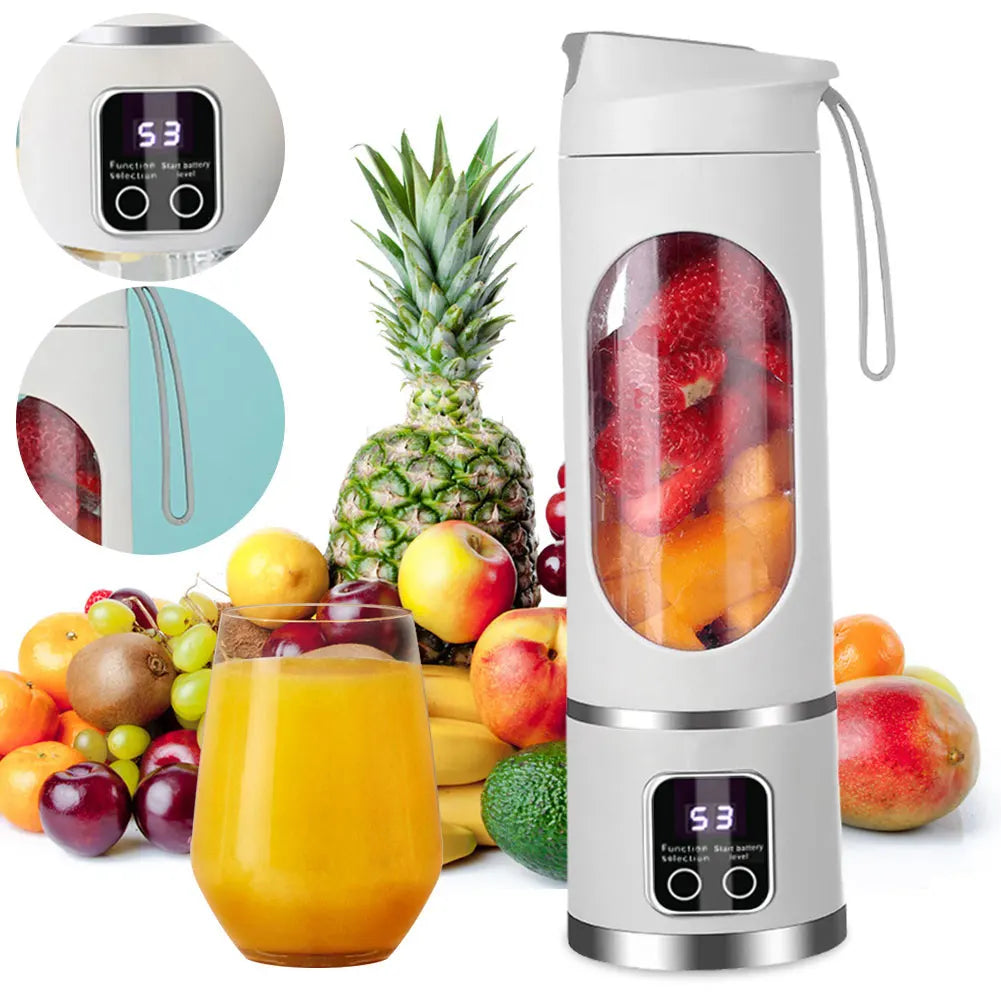 Mini Portable Blender Electric Fruit Juicer Smoothie Orange Fresh Juice Blender Multifunction Rechargeable Portable Bottle Mixer