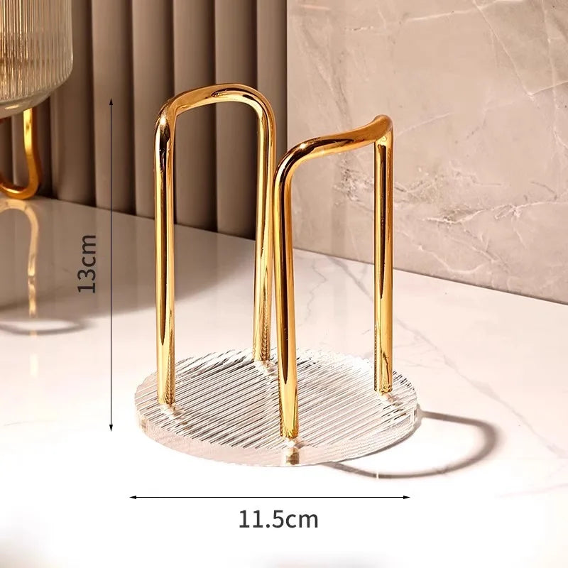 Disposable Cup Storage Holder Water Tea Cups Dispenser Rack Shelf with Longer Stick Mug Display Stand Home Organizer