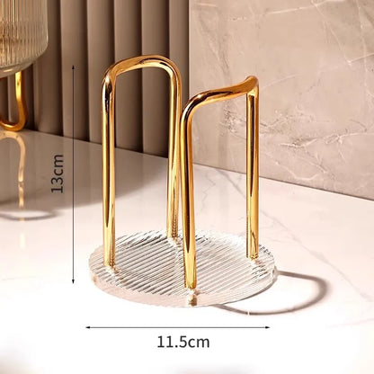 Disposable Cup Storage Holder Water Tea Cups Dispenser Rack Shelf with Longer Stick Mug Display Stand Home Organizer