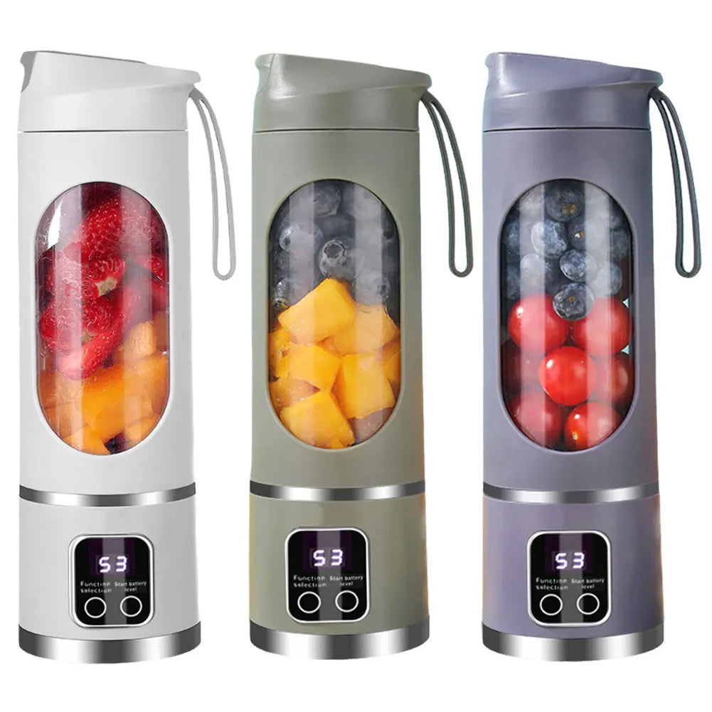 Mini Portable Blender Electric Fruit Juicer Smoothie Orange Fresh Juice Blender Multifunction Rechargeable Portable Bottle Mixer