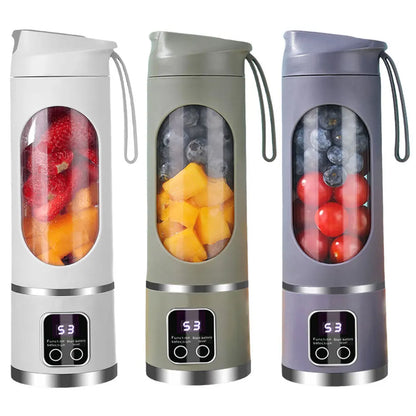 Mini Portable Blender Electric Fruit Juicer Smoothie Orange Fresh Juice Blender Multifunction Rechargeable Portable Bottle Mixer