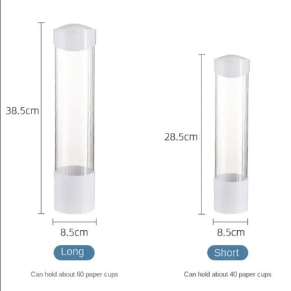 Disposable Paper Cups Dispenser Plastic Cup Holder For Water Dispenser Wall Mounted Automatic Cup Storage Rack Cups Container