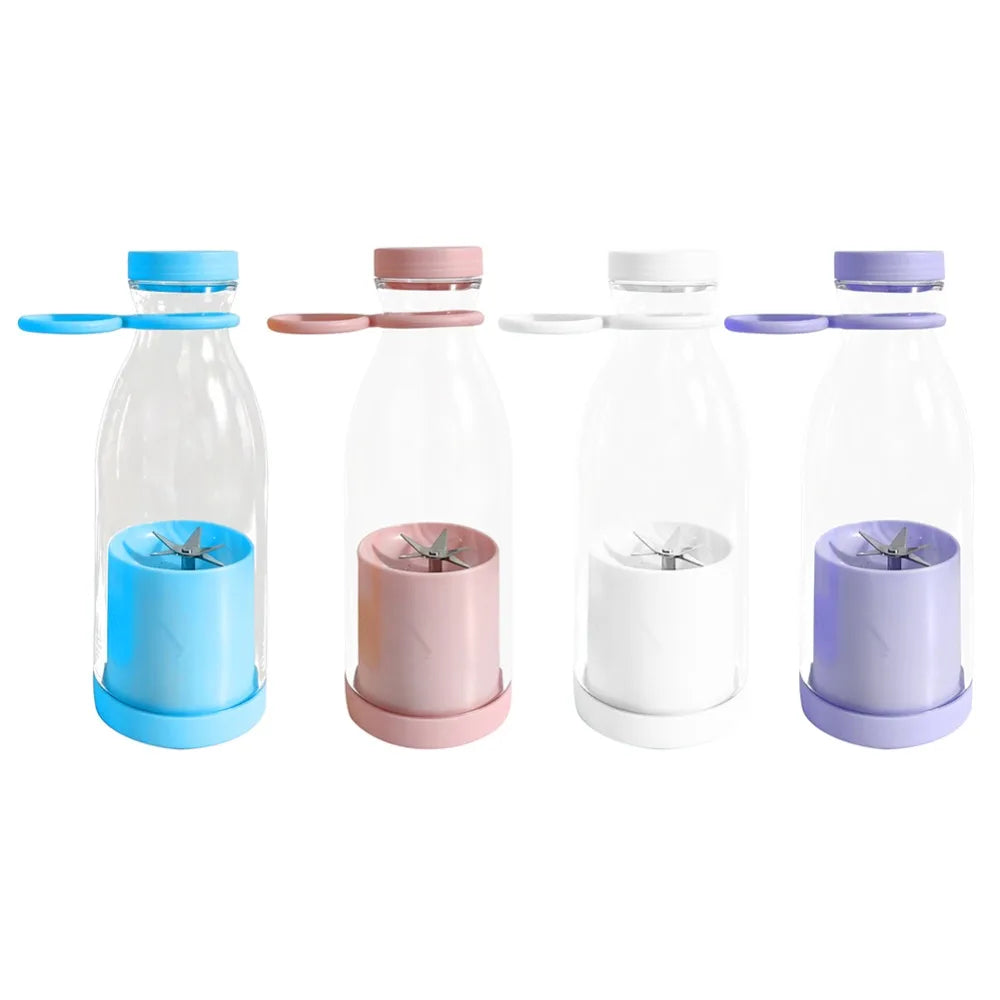 USB Charging Portable Mini Juice Blender Cup Electric Rechargeable with 6 Blades Bottle Design for Travel Office Home Use