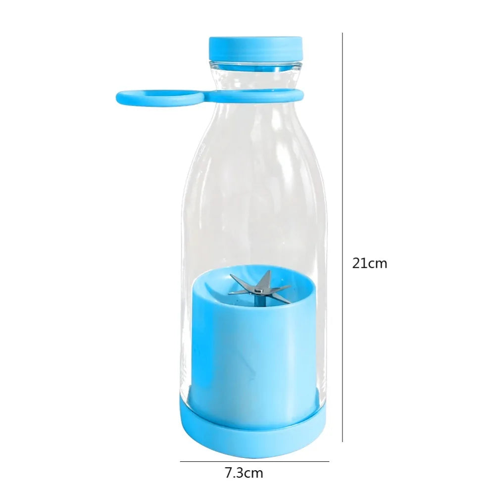 USB Charging Portable Mini Juice Blender Cup Electric Rechargeable with 6 Blades Bottle Design for Travel Office Home Use