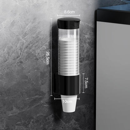 Disposable Paper Cups Dispenser Plastic Cup Holder For Water Dispenser Wall Mounted Automatic Cup Storage Rack Cups Container