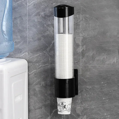 Disposable Paper Cups Dispenser Plastic Cup Holder For Water Dispenser Wall Mounted Automatic Cup Storage Rack Cups Container