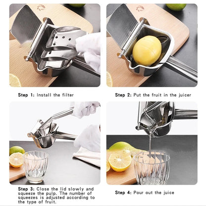 Manual Juice Squeezer Hand Pressure Juicer Pomegranate Orange Lemon Sugar Cane Juice Kitchen Bar Fruit Multifunctional Tools