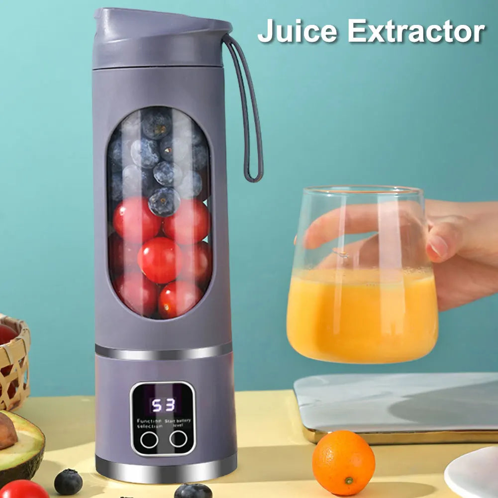 Mini Portable Blender Electric Fruit Juicer Smoothie Orange Fresh Juice Blender Multifunction Rechargeable Portable Bottle Mixer