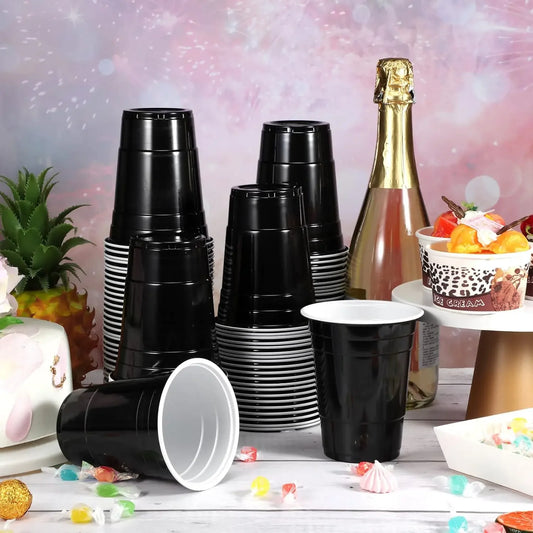Multiple Plastic Cups, Disposable Cups, Party Cups, Suitable for Graduation Ceremonies, Beverages, Soda, Juice, Picnics.