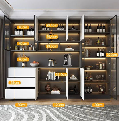 Bar Cabinet Luxury Whiskey Showcase Wine Decoration Antique Furniture Nordic Full Kitchen High End Drinks Wall Vitrine Hanging