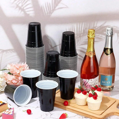 Multiple Plastic Cups, Disposable Cups, Party Cups, Suitable for Graduation Ceremonies, Beverages, Soda, Juice, Picnics.