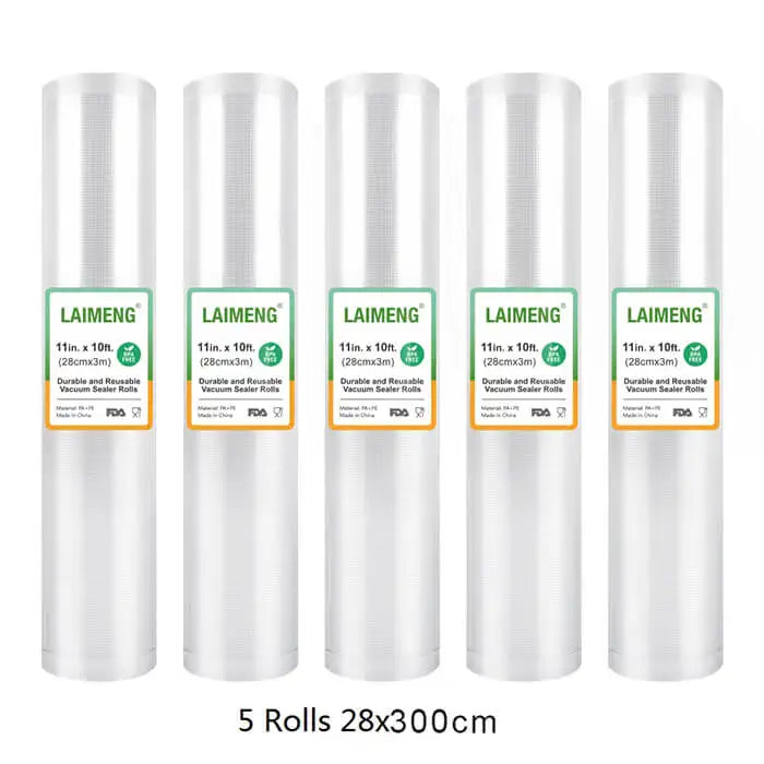 LAIMENG 5 Rolls Sous Vide Vacuum Rolls For Vacuum Bag Sealer For Food Storage Roll Vacuum Bag for Vacuum Packaging Machine R129