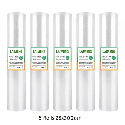 LAIMENG 5 Rolls Sous Vide Vacuum Rolls For Vacuum Bag Sealer For Food Storage Roll Vacuum Bag for Vacuum Packaging Machine R129